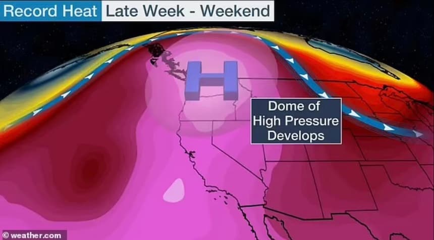 Heat Dome Cooking Coast to Coast, Threatens to Break Records